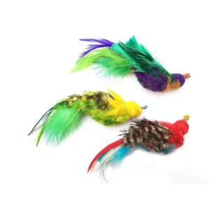 Purrs Cat Toys Parakeet parkiet prooi navulling voor Purrsuit hengel kattenhengel - kattenspeeltje